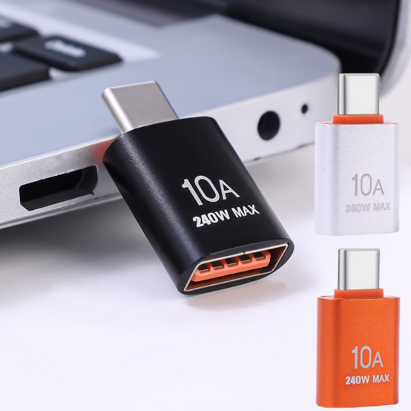 Adaptor 10A Type-C Ke USB Metal/Converter USB3.0 Untuk Komputer/Handphone Adaptor Konektor Kabel