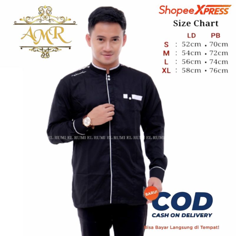 M Baju Koko Dewasa Koko Kombinasi Koko Bahan Adem Nyaman D Pakai Koko Gus Azmi Koko Lengan Panjangg 