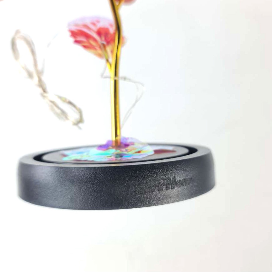 TaffHOME Lampu Meja Hias LED Bunga Mawar Illumination Rose Colorful Light - Red AC03