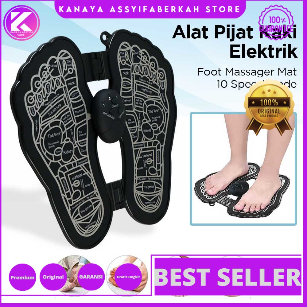 Xelere Alat Pijat Kaki Elektrik Foot Massager Mat 10 Speed Mode - EMS6