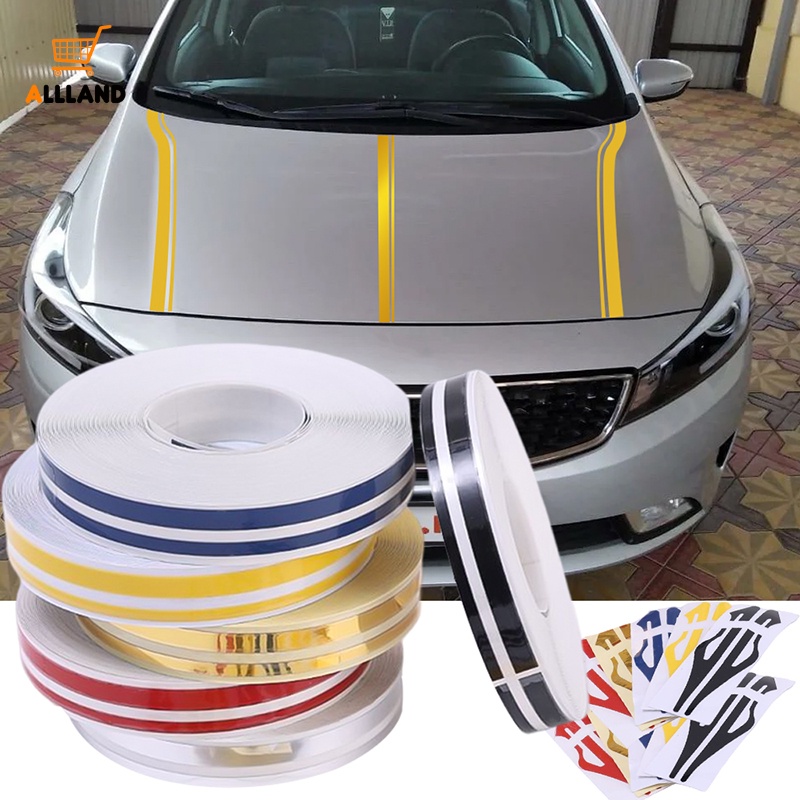 9.2m Mobil Body Perekat Diri PVC Warna-Warni Strip Berbentuk Stiker/Portable Cuttable Otomotif Keren Styling Decal/DIY Kendaraan Kepribadian Dekoratif Aplikasi