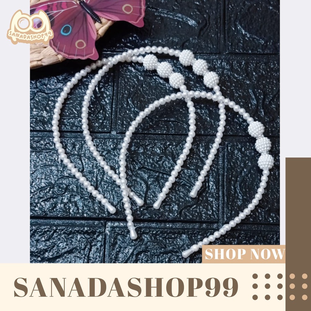 (ACC85) Bando Mutiara Korean Style Bando Rambut Pearl Mutiara Satuan