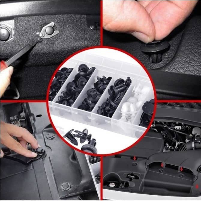 100pcs Car Clip Bumper Clips Rivet Door Panel Trim Kit Car Push Pin Rivet Klip Kereta MYVI VIVA AXIA ALZA ARUZ