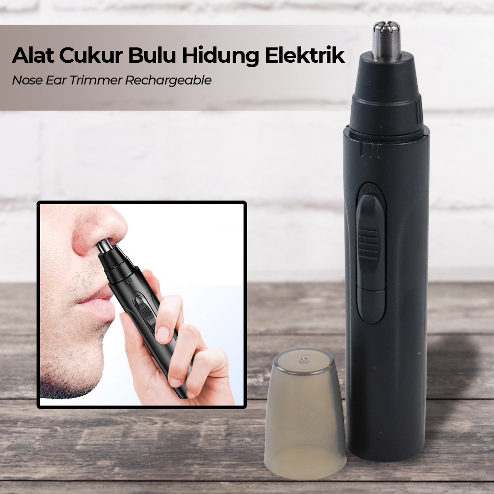 Alat Cukur Bulu Hidung Elektrik Nose Ear Trimmer Rechargeable - YD-111 - Black