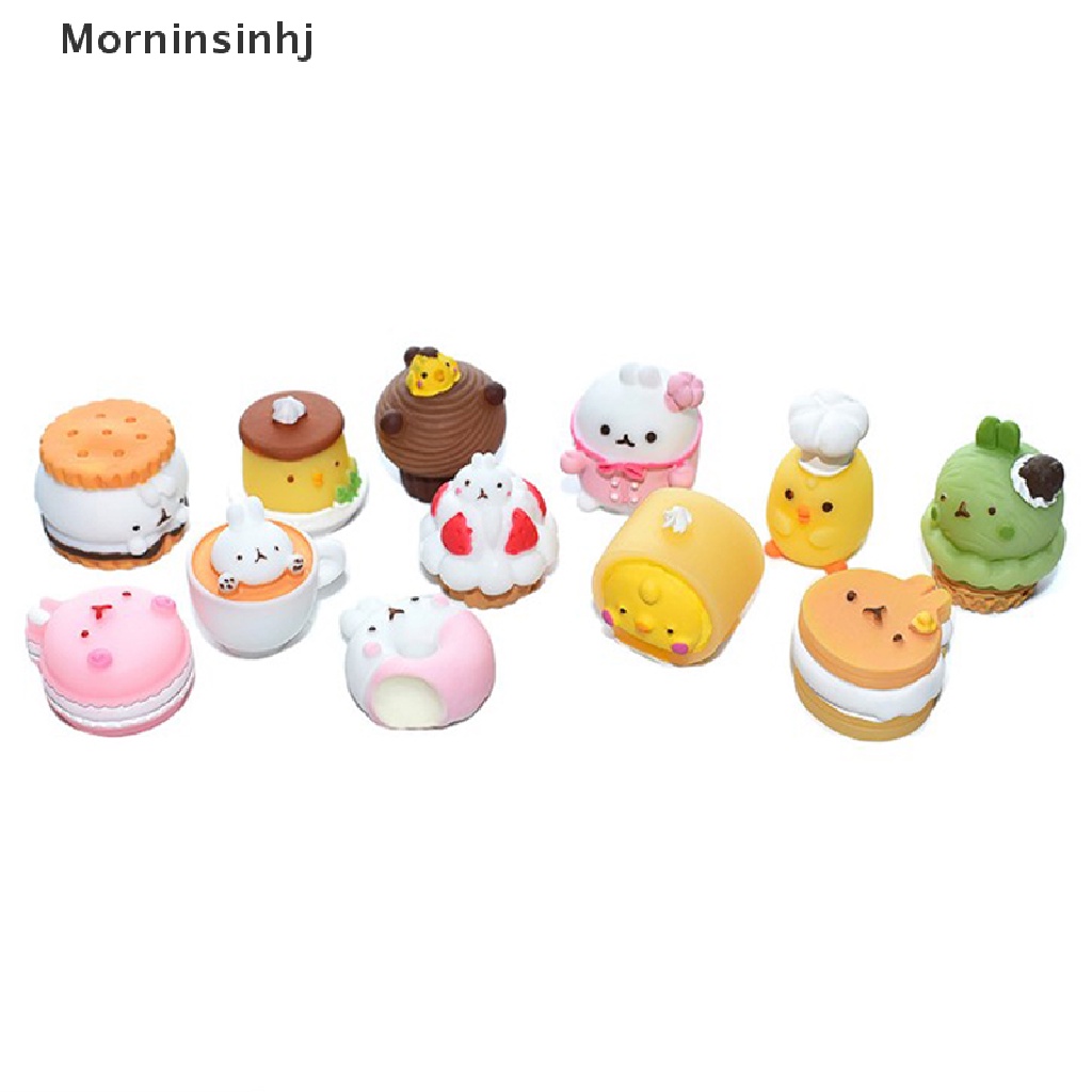 Mornin 10xsimulasi Hiasan Cabochon Resin Dessert Kartun 3D Untuk Scrapbooking id