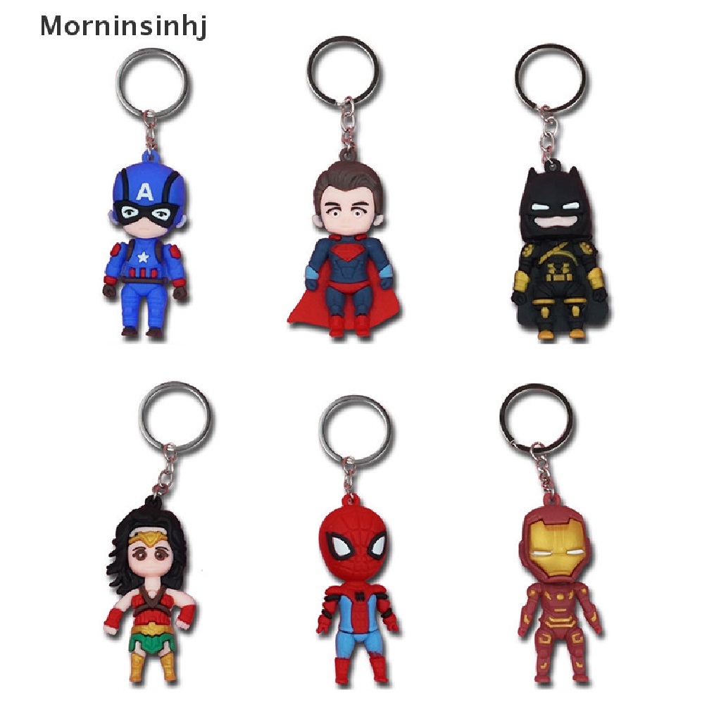 Mornin 1Pc Avenger League Gantungan Kunci Iron Man Spiderman Captain America Key Chain Gantungan Kunci Mobil Cincin Mahasiswa Tas Liontin Hadiah Anak Aksesoris Gantung id