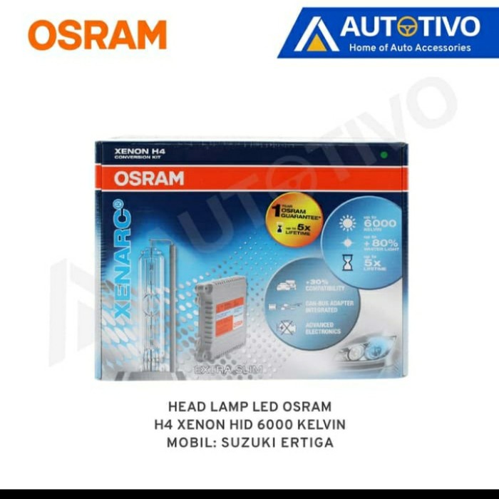 Suzuki Ertiga OSRAM Lampu Depan (Head Lamp) Xenon HID H4 6000K