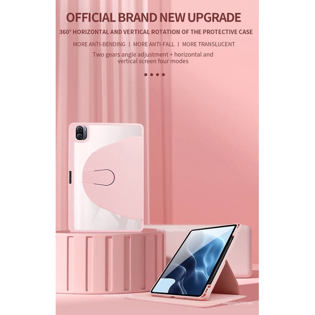 Untuk Xiaomi Mi Pad5 /Mi Pad 5pro 11&quot; Redmi Pad 10.61 Shockproof Smart Rotating Stand Case Clear Cover