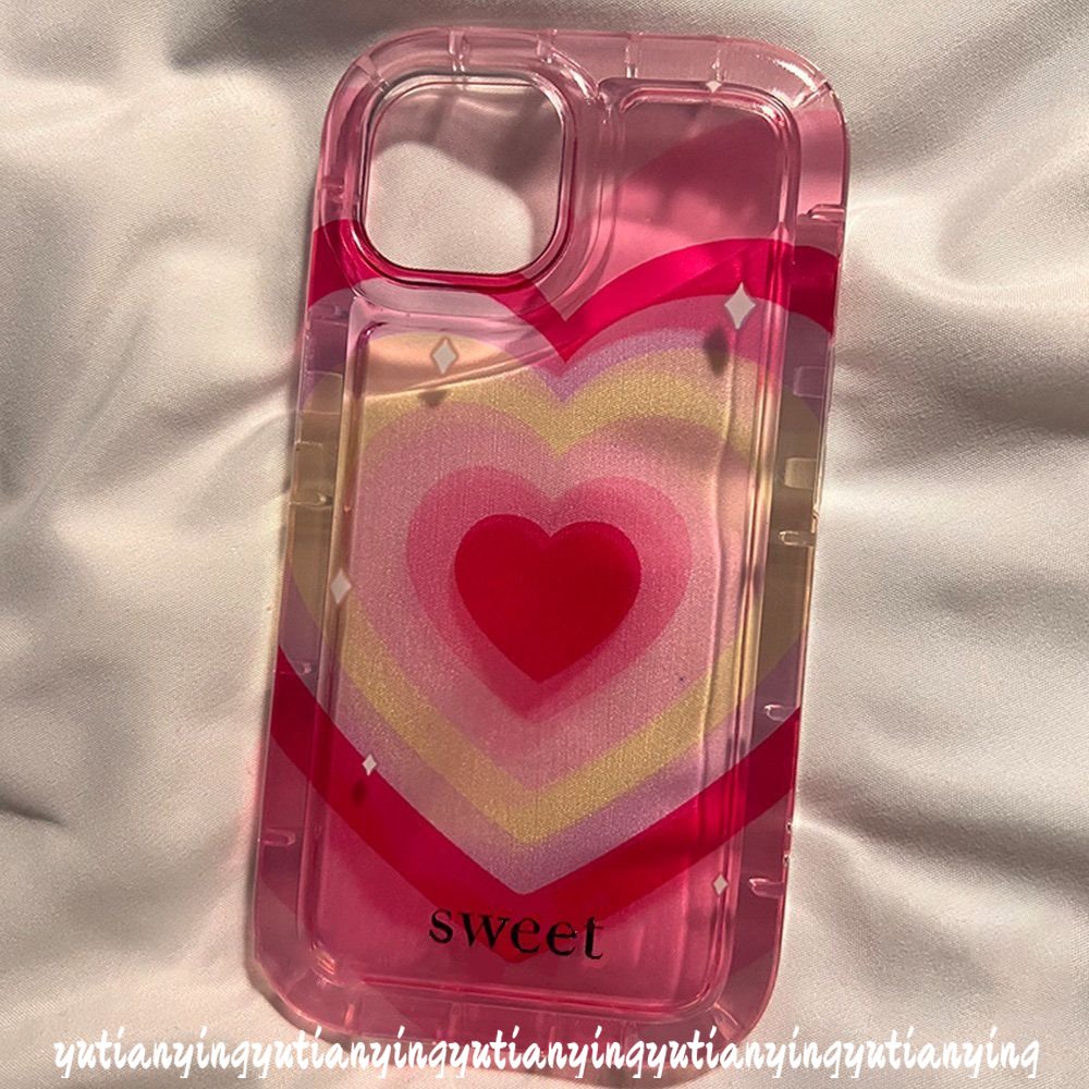 Airbag Shockproof Air Cushion Anti Jatuh Soft Case Untuk Redmi Note10 10s 11s 11 9 Note10s Note11 Note9 Note10 Redmi 9C NFC 10A 9A 10 9T A1 INS Gradient Sweet Love Heart Cover