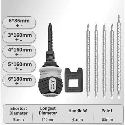 12in1 Obeng Set Ratchet Bolak Balik Magnet Kuat Screwdriver Household Repair Tools 12 in 1 - GR12