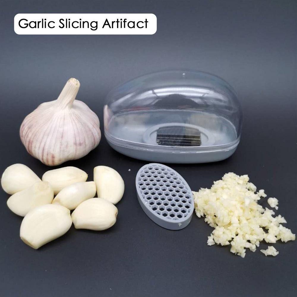 [Elegan] Press Garlic Shredder Mudah Dibersihkan Tahan Lama Pemotong Bawang Putih Dapur Manual Multifungsi Ginger Shredder