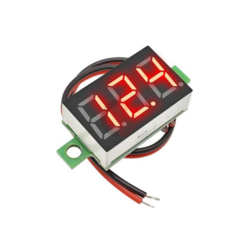 VOLTMETER MINI MERAH BIRU HIJAU DIGITAL VOLT METER DC INDIKATOR AKI 0.36 INCH