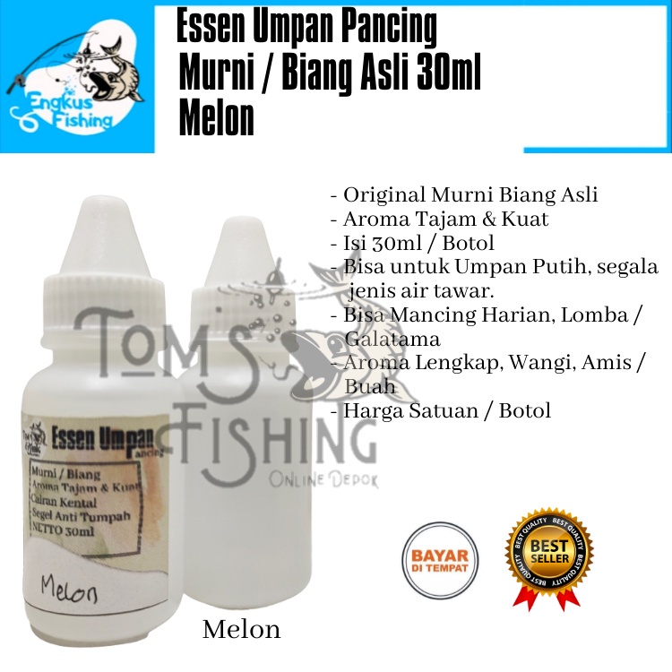 Essen Umpan Pancing Murni Biang Asli 30ml (Amis/ Wangi) Murah - Toms Fishing