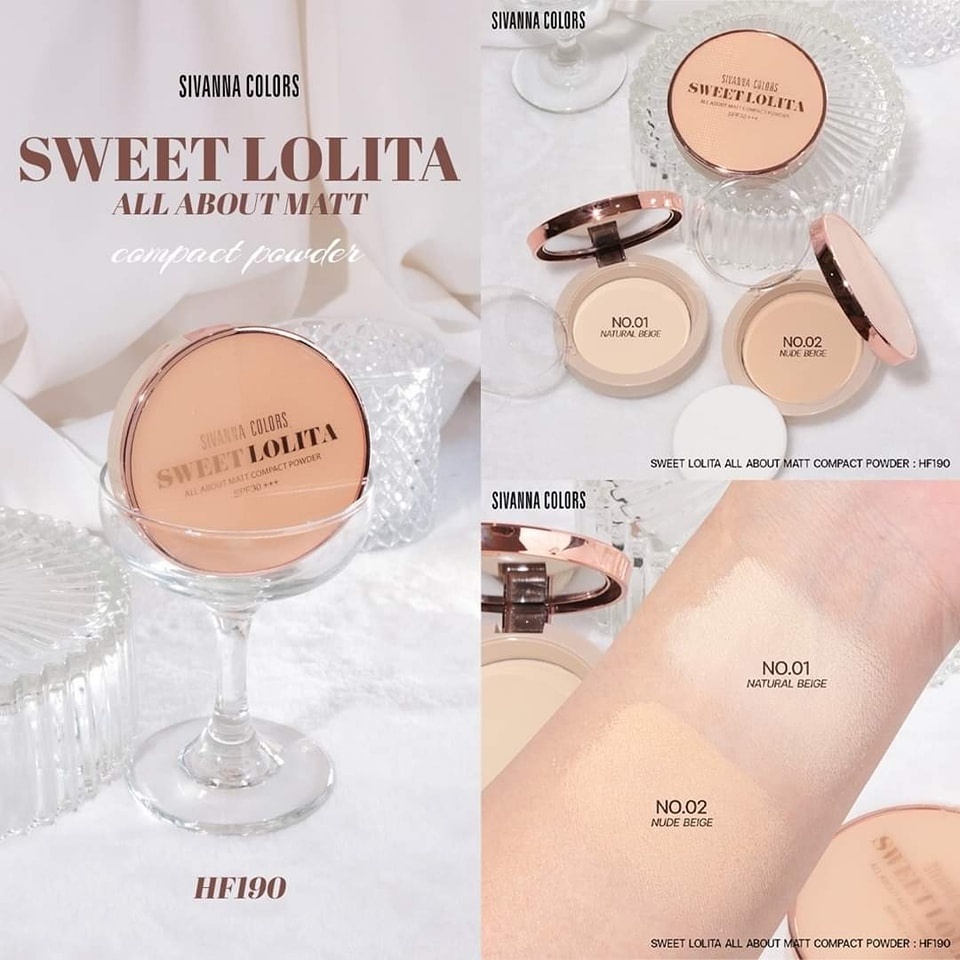 [TERMURAH] Sivanna Colors Sweet Lolita All About Matt Compact Powder SPF 30++ HF190 | Bedak Padat | Bedak Tabur | Browit.id