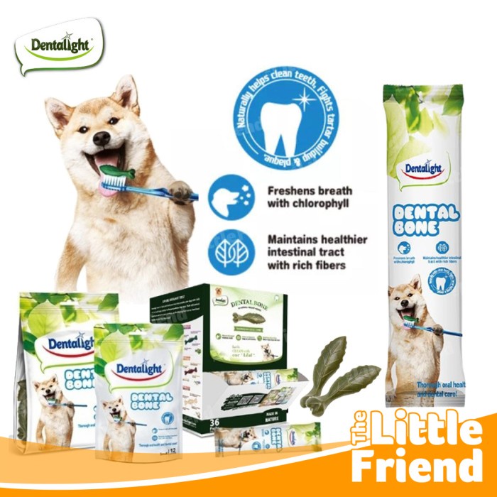 Snack Cemilan Anjing Pembersih Plak Karang Gigi Anjing FRESH MINT DENTAL BONE 16 GRAM