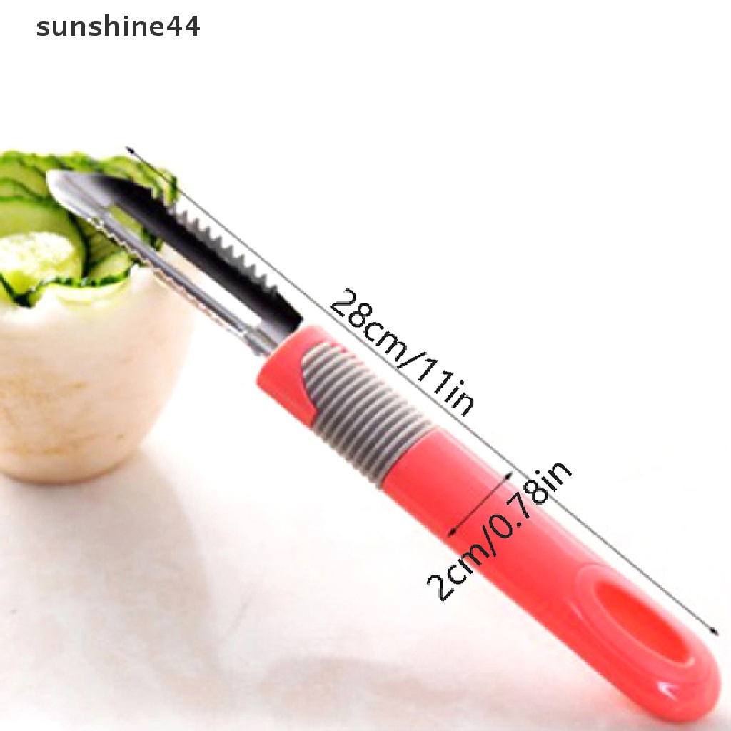 Sunshine Warna Random Kreatif Pengupas Buah Sayur Dapur Multi-Fungsi Fruit Tools ID