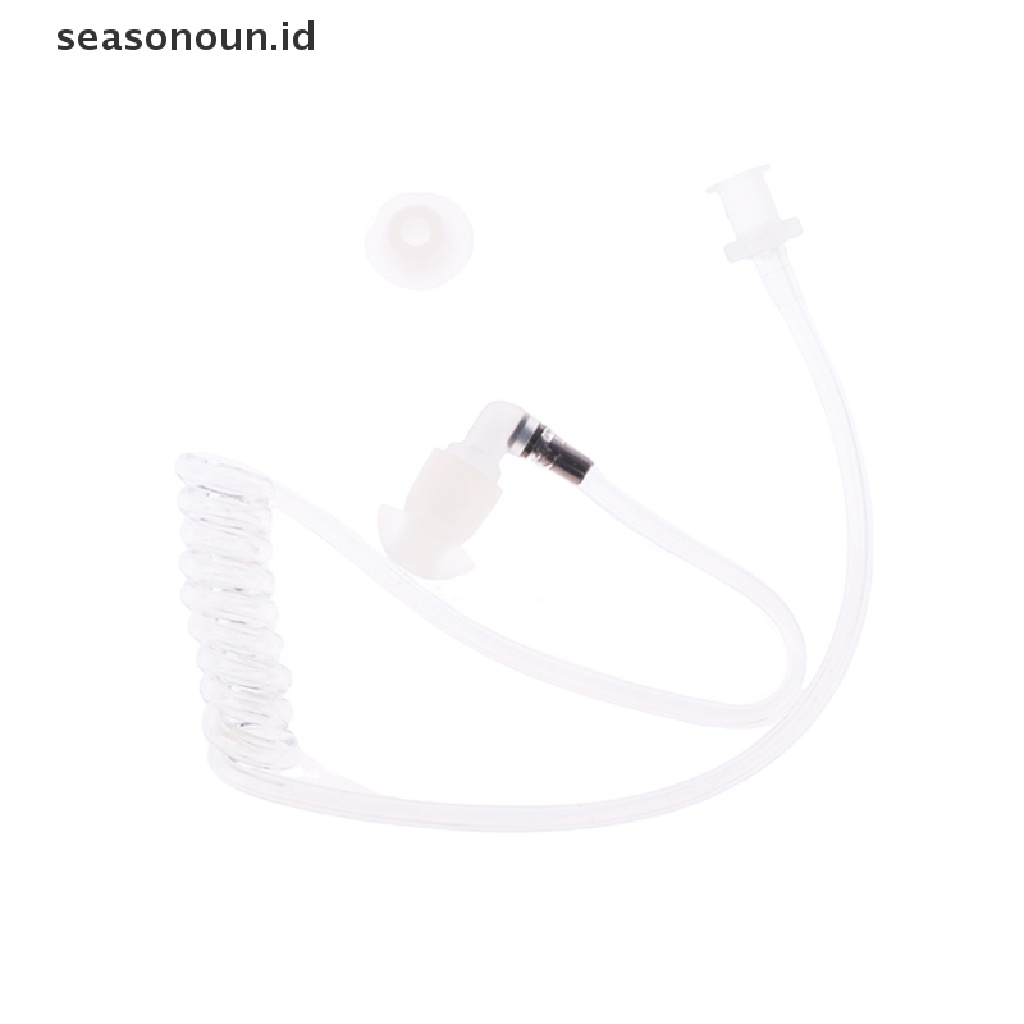 Seasonoun Earphone Transparan Coil Acoustic Air Tube Earplug Untuk Walkie Radio Dua Arah.