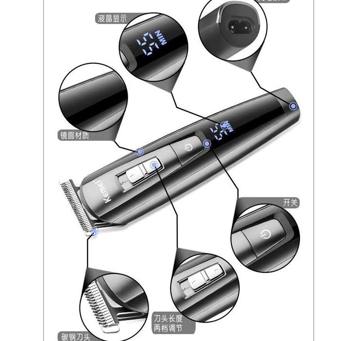 Alat Cukur Kemei KM-1628 Mesin Cukur Rambut Sistem Cas New murah