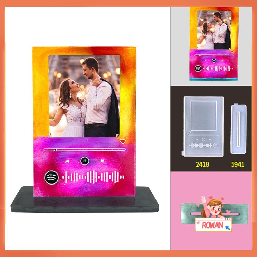 R-flower Resin Mold Perlengkapan Festival Kristal Epoxy Resin Liontin Membuat Perhiasan Alat Bingkai Berdiri Cetakan Silicone Mould