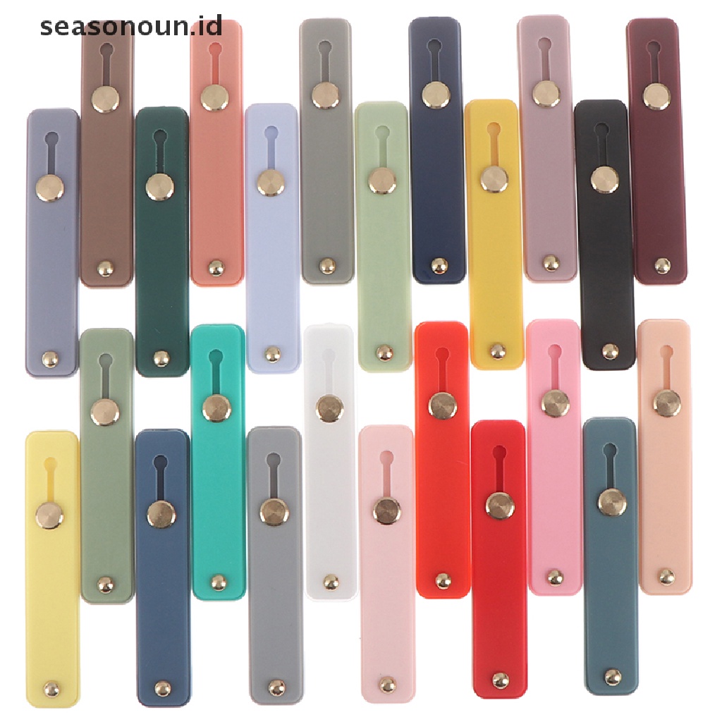Seasonoun Universal Silicone Finger Grip Ring Stand Holder Untuk Handphone Tablet.