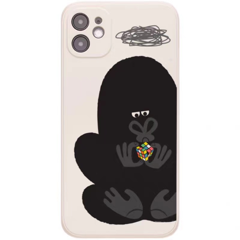 IPHONE Ins Pola Orangutan Cocok Untuk Iphone14 14pro 14plus 13 13pro 13prm iPhone12 7Plus 8Plus Xr XS 13 Pro Max Empat Sudut Casing Ponsel Tahan Guncangan