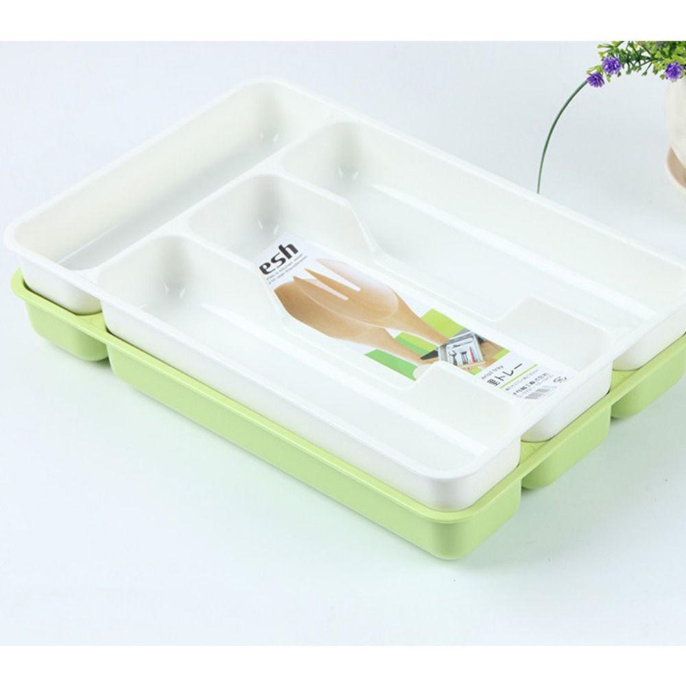 Solighter Cutlery Tray Rak Holder Rumah Gadget Dapur Plastik