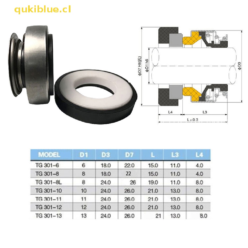 Qukiblue Seri 301muat 810 12mm Pompa Air Mechanical Shaft Seal Untuk Pompa Sirkulasi cl