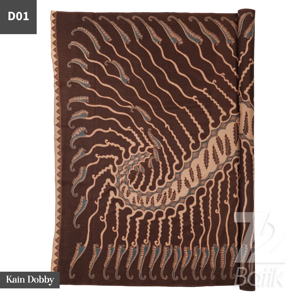 KAIN BATIK PREMIUM Dobby Motif Kawung Kelabang Warna Coklat Tua 723259 Cap 72 Jarik Jarit Samping Kebat Panjang Batik Dobby Modern Premium Bahan Seragam Batik Pernikahan Kantor Keluarga Murah Kamen Jadi Batik Bali Lembaran