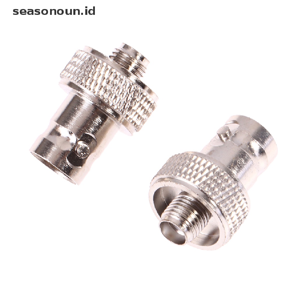 Seasonoun 2PCS Konektor Coaxial Adapter Perubah Adaptor SMA Female Ke BNC Female RF.