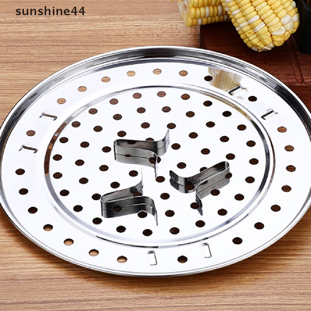 Sunshine 1Pc al Rak Kukusan Tempat Makanan Stainless Steel Steamer Tray Rack ID