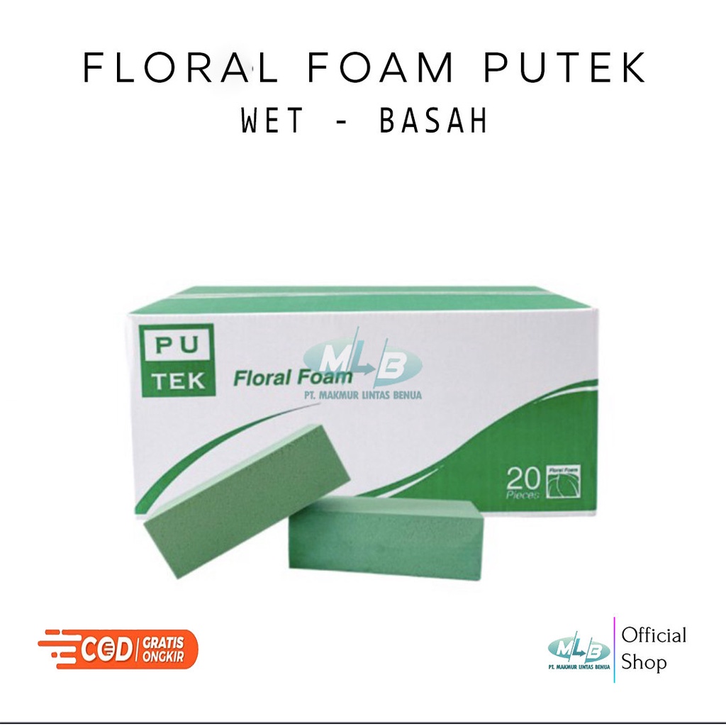 MLB 1 DUS FLORAL FOAM KERING DAN BASAH PUTEK BUSA GABUS BUNGA TANCAP
