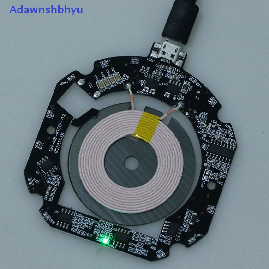 Adhyu 10W /15W QI Fast Wireless Charger PCBA Modul Papan Sirkuit Transmitter +Coil ID