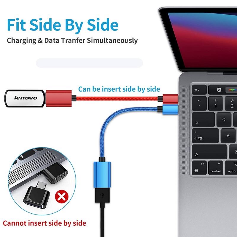 Adaptor Kabel OTG Tipe C Konektor Adapter USB Ke Tipe C Untuk Xiaomi Samsung S20 Huawei OTG Konverter Kabel Data Untuk MacBook Pro