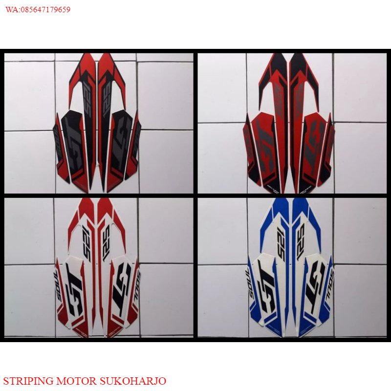 (ORI) Stiker Striping Lis Les Bodi Motor Yamaha Mio Soul GT 2015 KUALITAS ORIGINAL MURAH