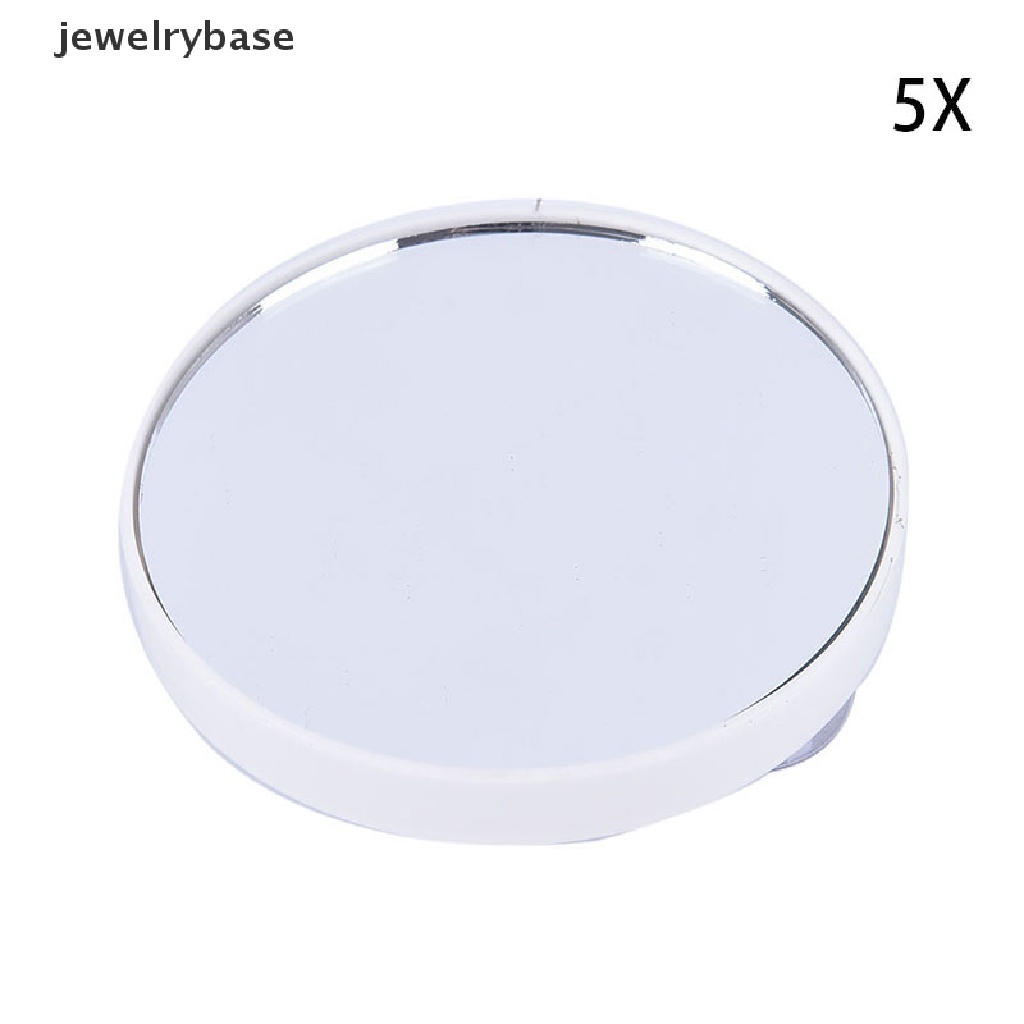 [jewelrybase] Cermin Bulat Kosmetik Pembesar Makeup Portable 5X 10X Dengan Dua Suction Cup Boutique