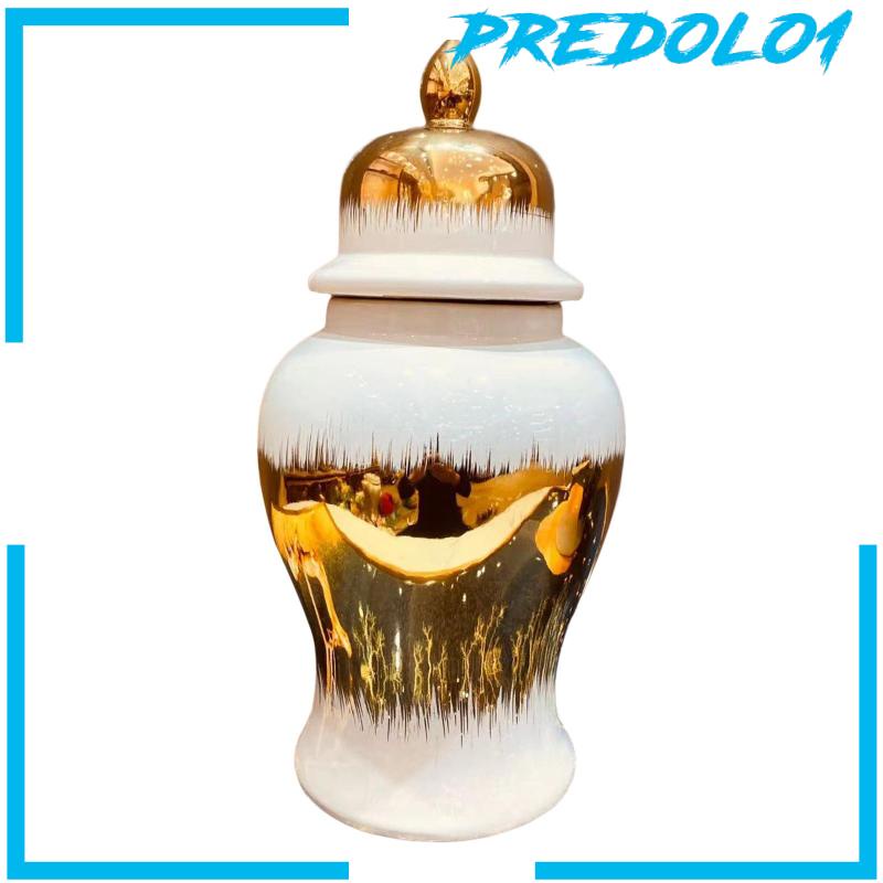 [Predolo1] Porcelain Ginger Jar Ceramic Storage Tank Keramik Vas Bunga Pajangan