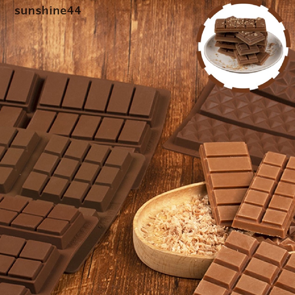 Sunshine 6kisi Waffle Kecil Persegi Coklat Bar Silikon Permen Cetakan Nampan Tools ID