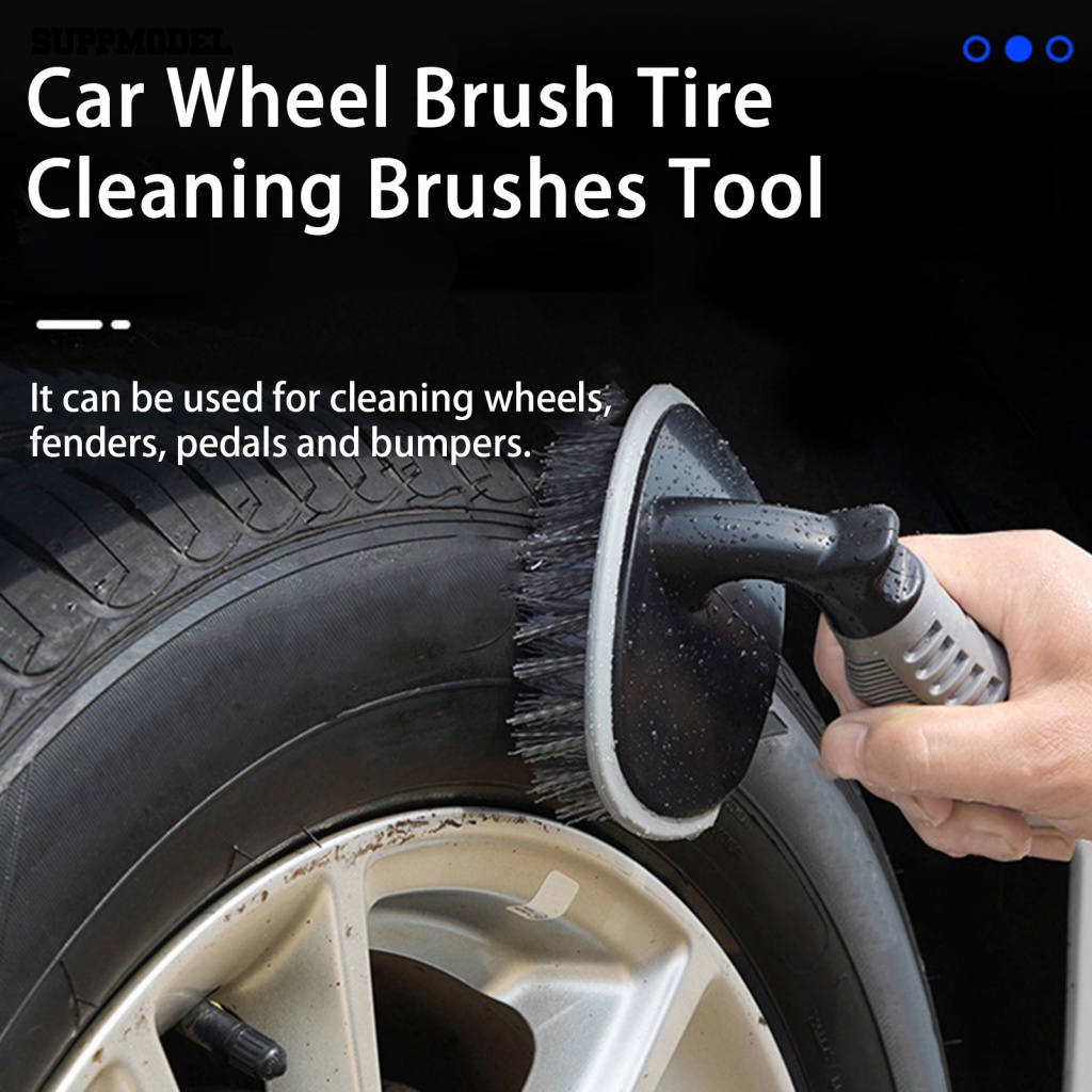 Suppmodel Arc Design Car Wash Cleaning Brush Aksesoris Mobil Car Wheel Brush Sikat Pembersih Ban Alat Anti Gores