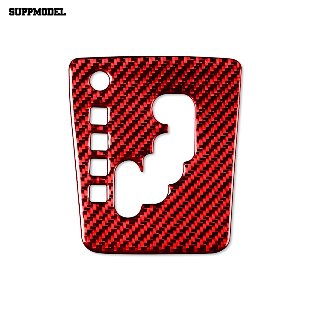Suppmodel Carbon Fiber Car Shifter Sticker Mobil Gear Shift Panel Strip Samping Kotak Penyimpanan Bingkai Stiker Tahan Aus Untuk 13-19 Forester