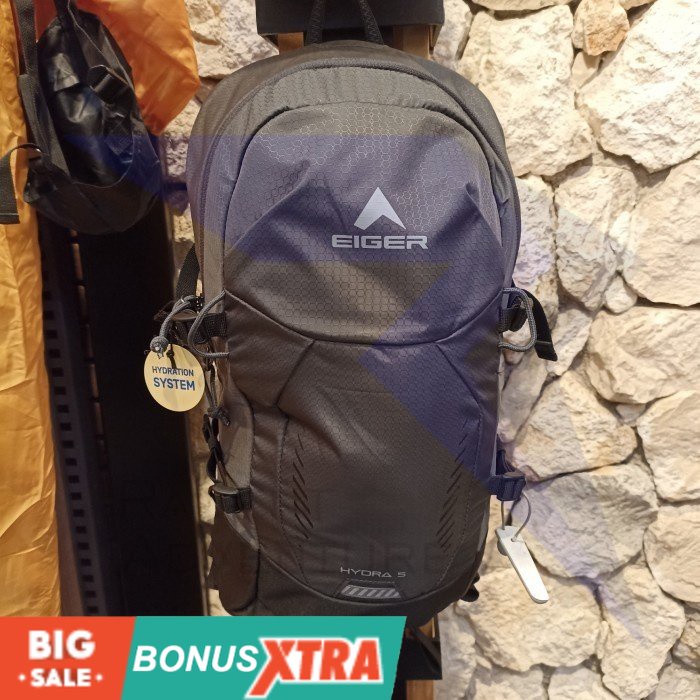 Tas EIGER1989 Hydra 5 Bag Abu Orange 91000 6890 Original Cowok Ransel KEREN