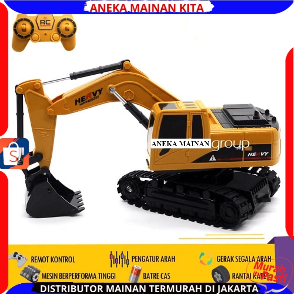 Mainan RC Excavator Truck Remote Control Truk Beko RC