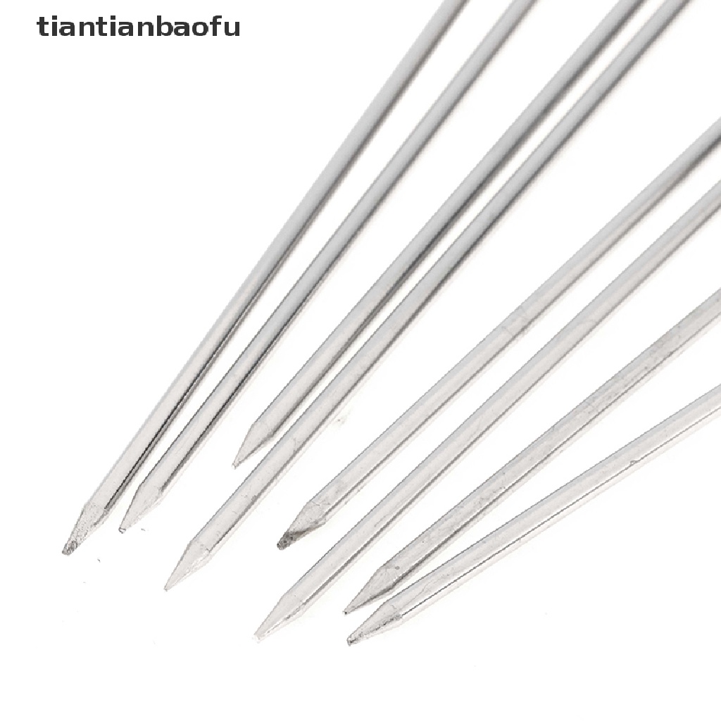 [tiantianbaofu] 4pcs Stik Cocktail Stainless Steel Stik Buah Minuman Reusable Mari Picks Boutique