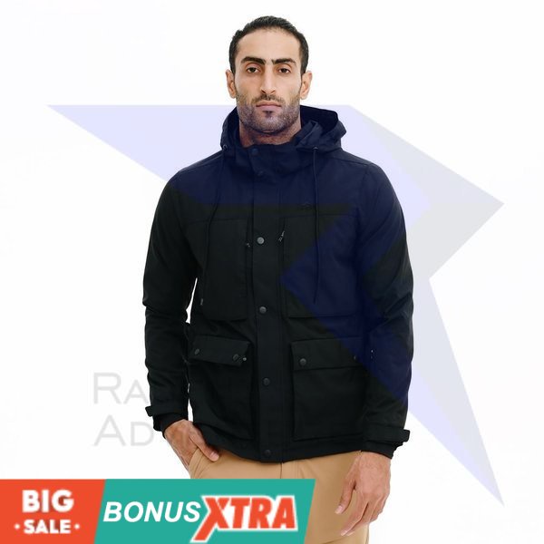 Jaket EIGER1989 ATOMIUM 20 PARKA WINDPROOF JACKET Black Hitam 91000 5825  Original AWET MURAH KECE