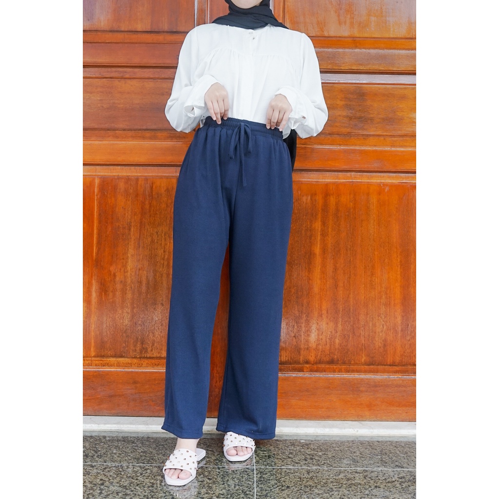 ilook | Cullote Sakura | Kulot Knit Highwaist Korea | Celana Panjang Wanita