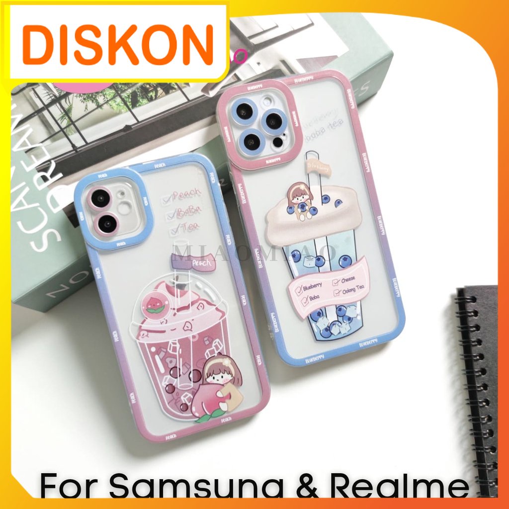 Softcase Casing Case Motif Sweety Boba For HP SAMSUNG & REALME J2 PRIME A03 A03S A22 4G M22 4G A32 4