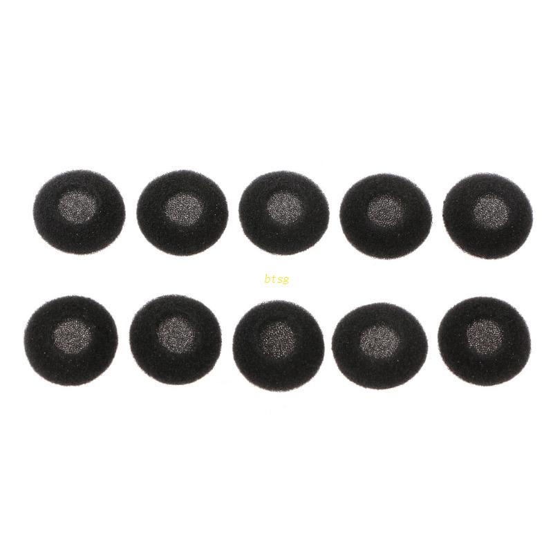 Bt 10Pcs 15mm Spons Lembut Earphone Earbud Pad Cover Untuk MP3 MP4