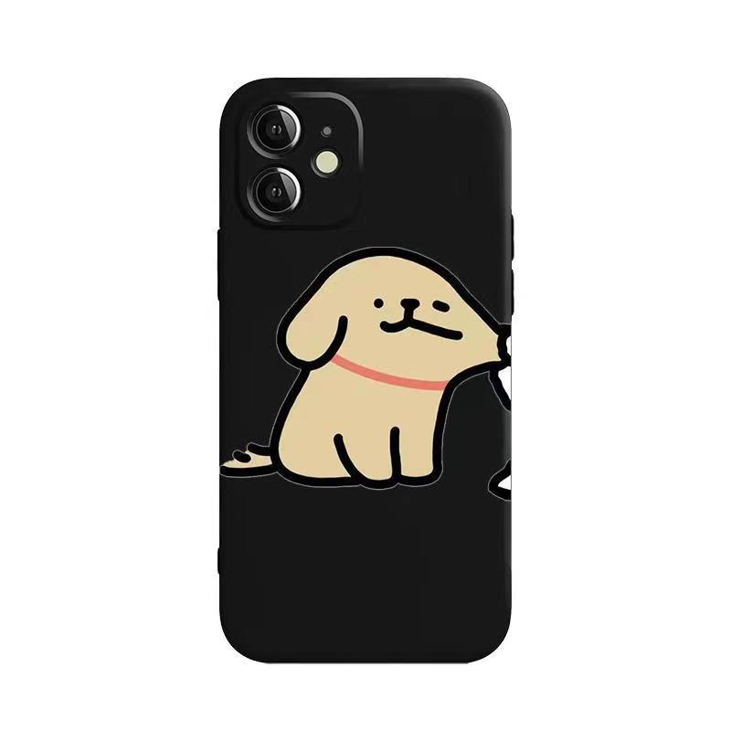 IPHONE Ins Pola Pasangan Anjing Cocok Untuk Iphone14 14pro 14plus 13 13pro 13prm iPhone12 7Plus 8Plus Xr XS 13 Pro Max Empat Sudut Casing Ponsel Tahan Guncangan