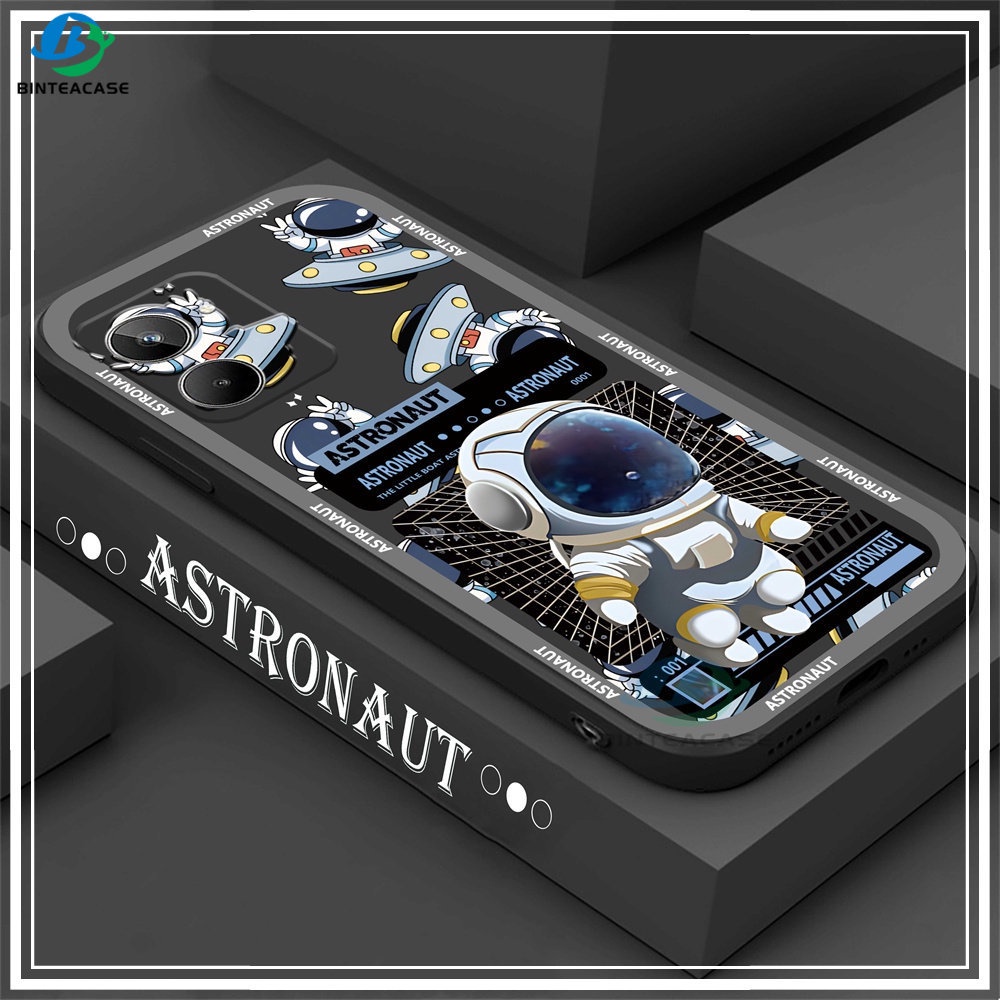 Casing hp Realme C35 C33 C31 C30 C21Y C25Y C21 RealmeC11 C25 C15 C12 C3 C2 Realme 8i 8 pro 5 5i 6i C17 Astronot Spacecraft Silikon Lembut Case Handphone Binteacase