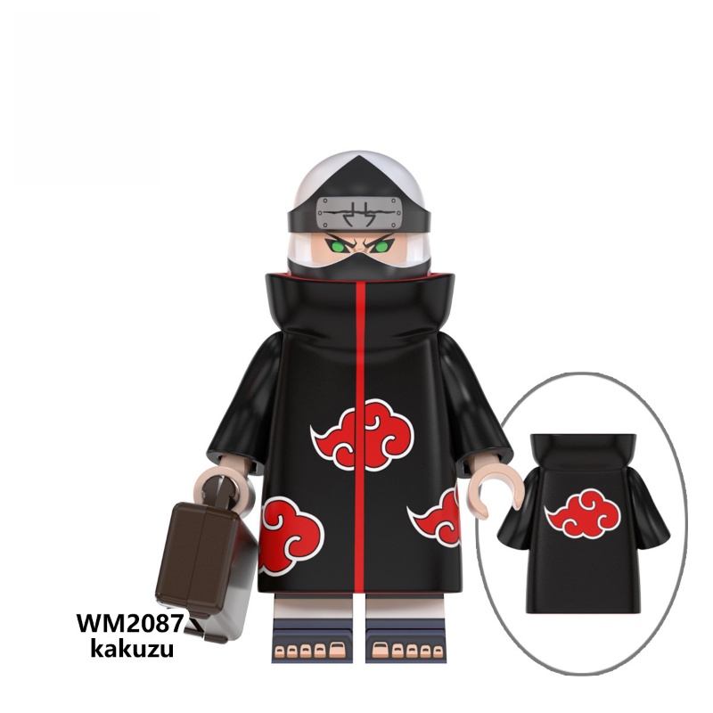 Mainan Blok Bangunan Rakitan Boneka Mini Naruto Akatsuki Naruto Uchiha Sasuke Kakashi Dengan Tanah