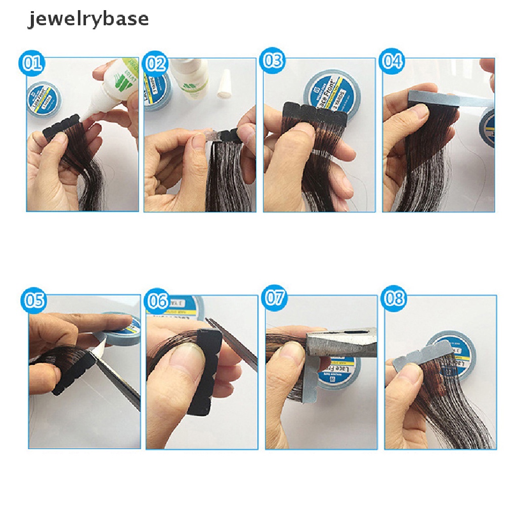 [jewelrybase] 3yard wig Renda Depan wig Pita Dua Sisi Untuk Ekstensi Rambut wig Butik